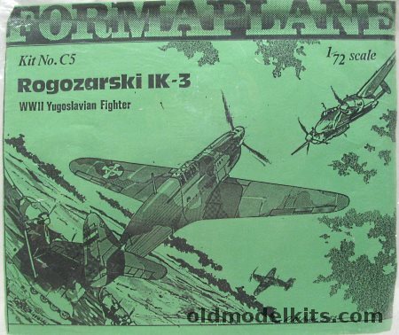 Formaplane 1/72 Rogozarski IK-3 - WWII Yugoslavian Fighter - Bagged, C5 plastic model kit